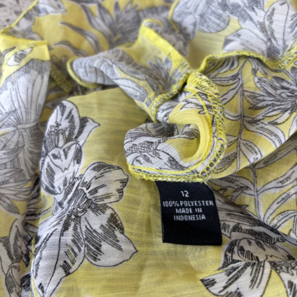 MSK - Chiffon Ruffle Sundress in Yellow & Grey - Picture 9 of 9